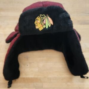 Winter Trapper Hat unisex Blackhawks logo